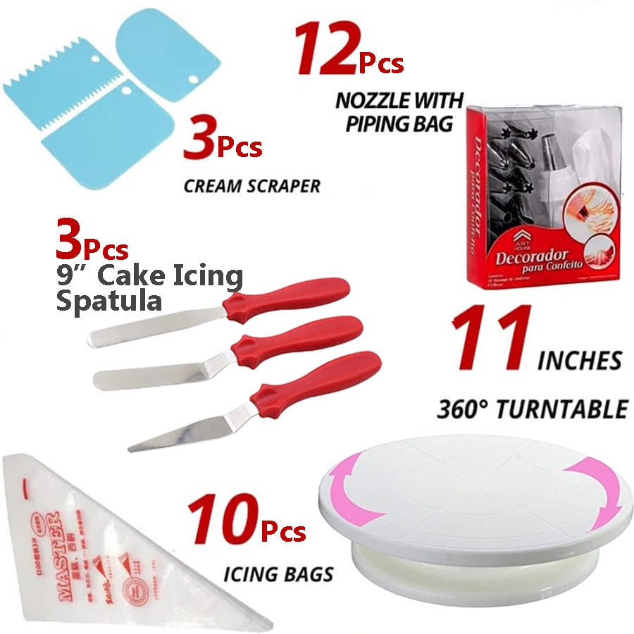 29 Pcs Cake Decorating Tools - Cake Baking Accessories