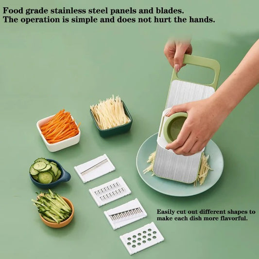 Manual 5-in-1 High-Quality Vegetable & Fruit Slicer cutter With Five Changeable Blades