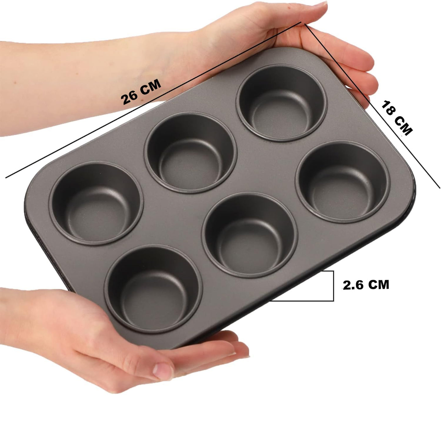 6/12 Cups Muffin Pan Set Bakeware Non-Stick Cupcake Baking Pan Mold for Cakes