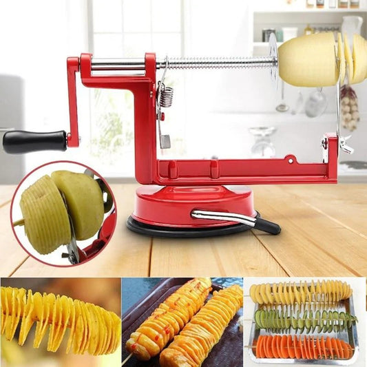 Red Stainless Steel Twisted Potato apple slicer