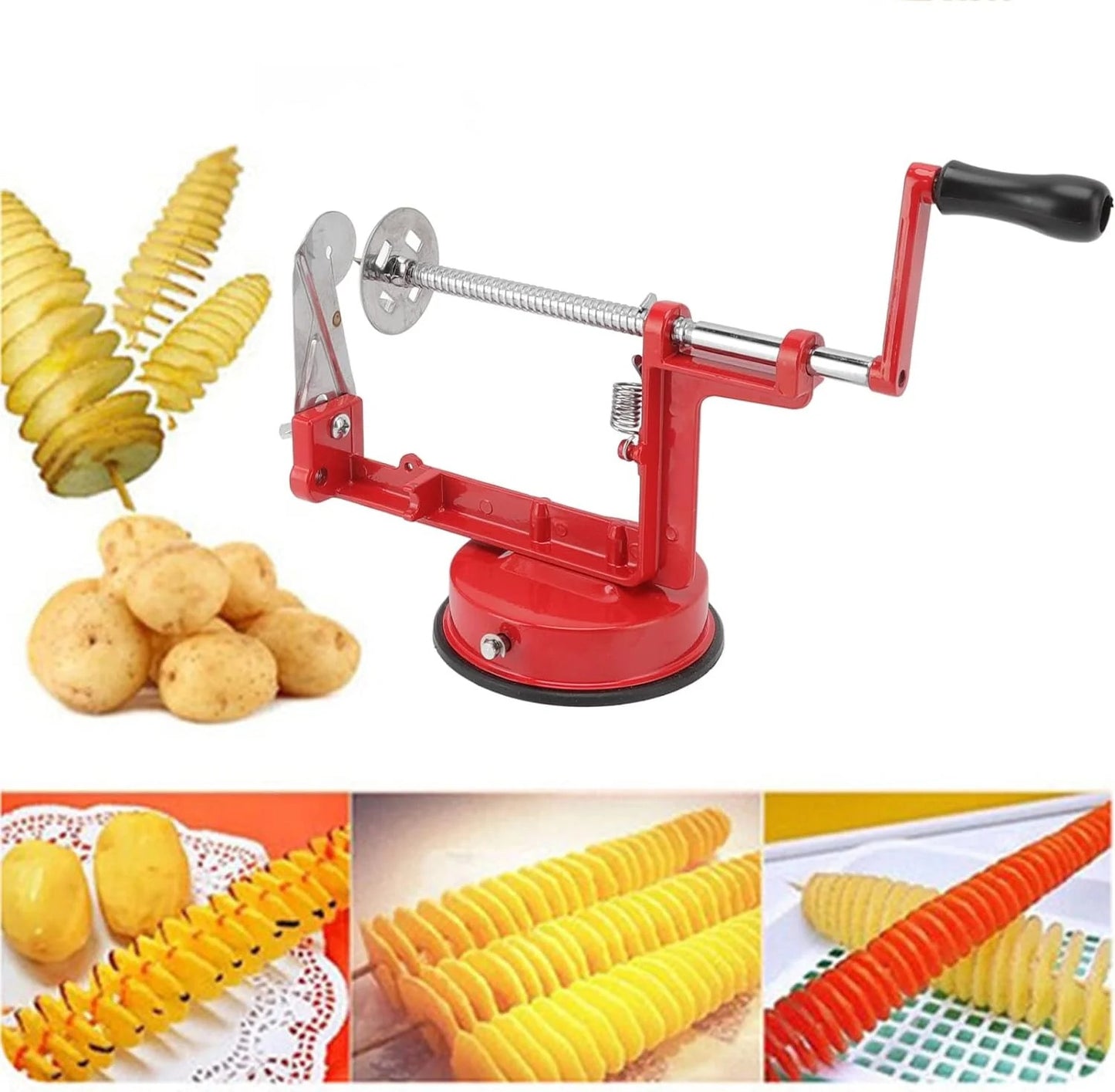 Red Stainless Steel Twisted Potato apple slicer