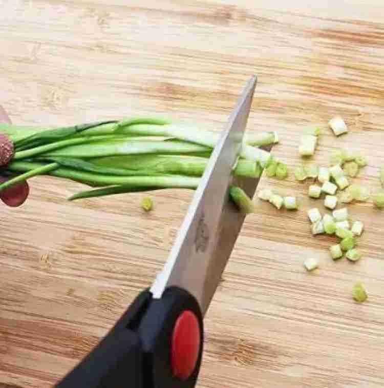 7 Pcs Kitchen Knife Set - 5 Knife + 1 Scissor + 1 Wooden Carrier